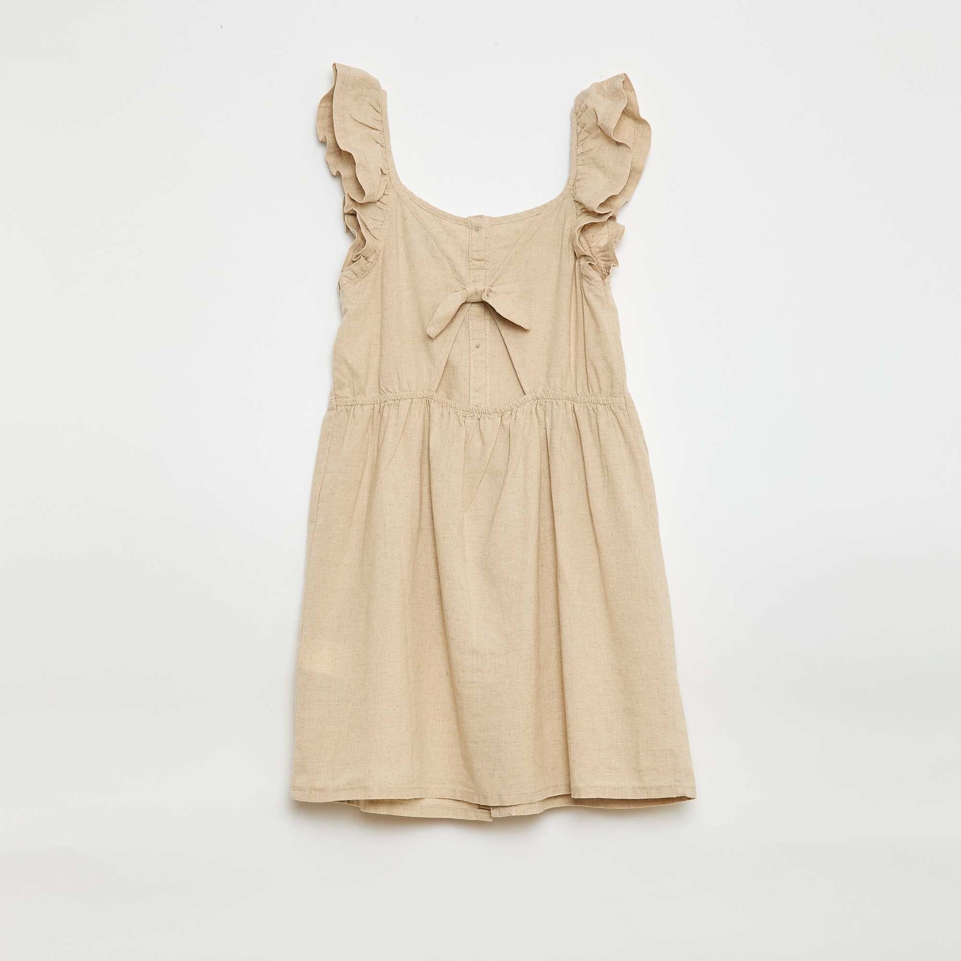 Sleeveless Ruffled Dress WHITE