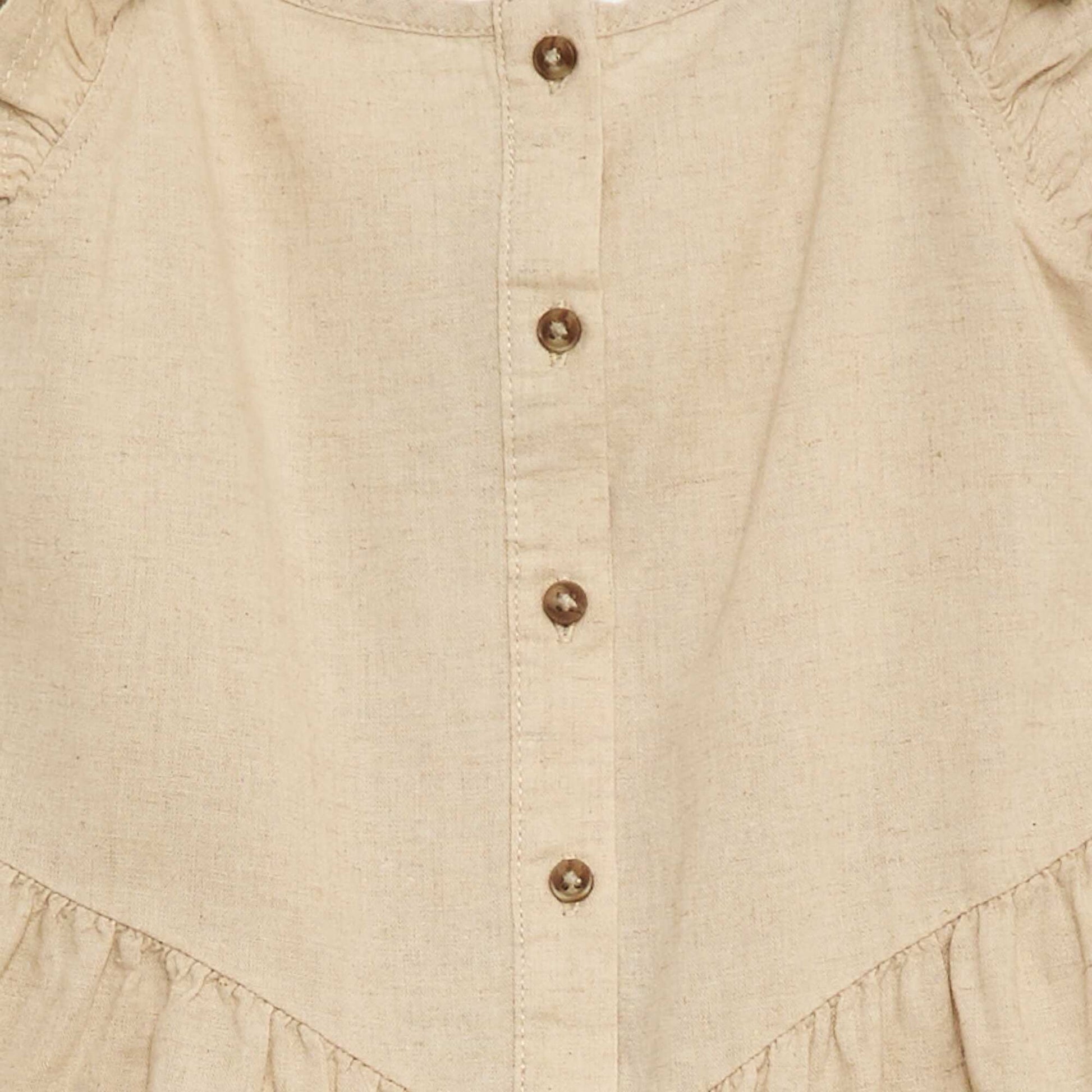 Sleeveless Ruffled Dress WHITE