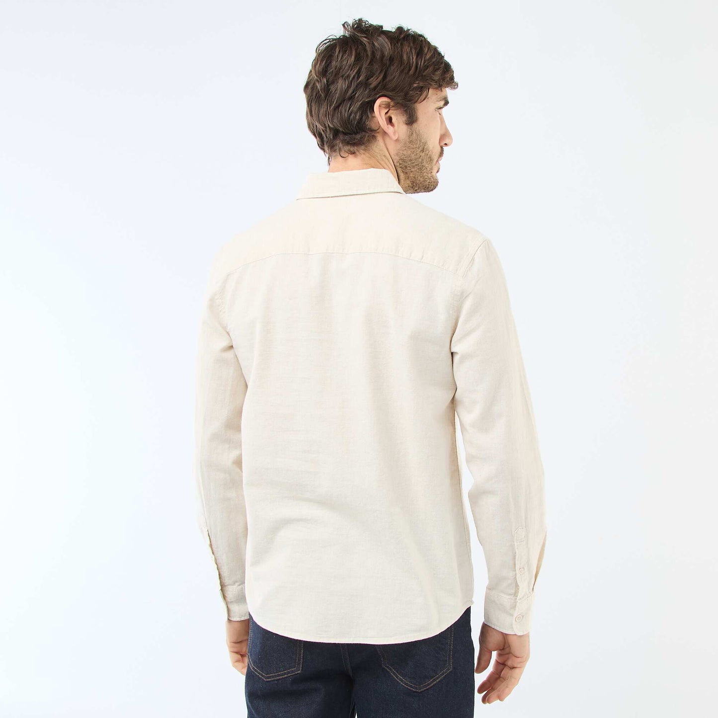 Linen Blend Shirt BEIGE