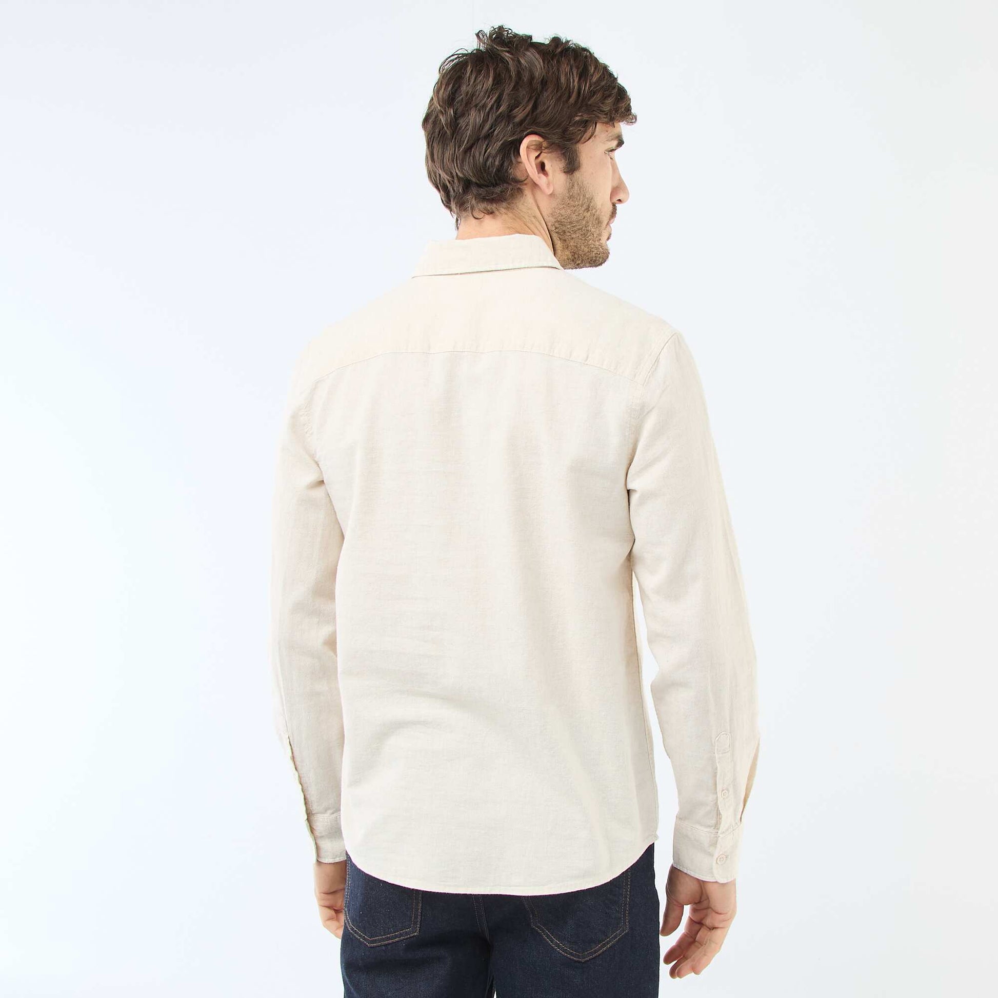 Linen Blend Shirt BEIGE