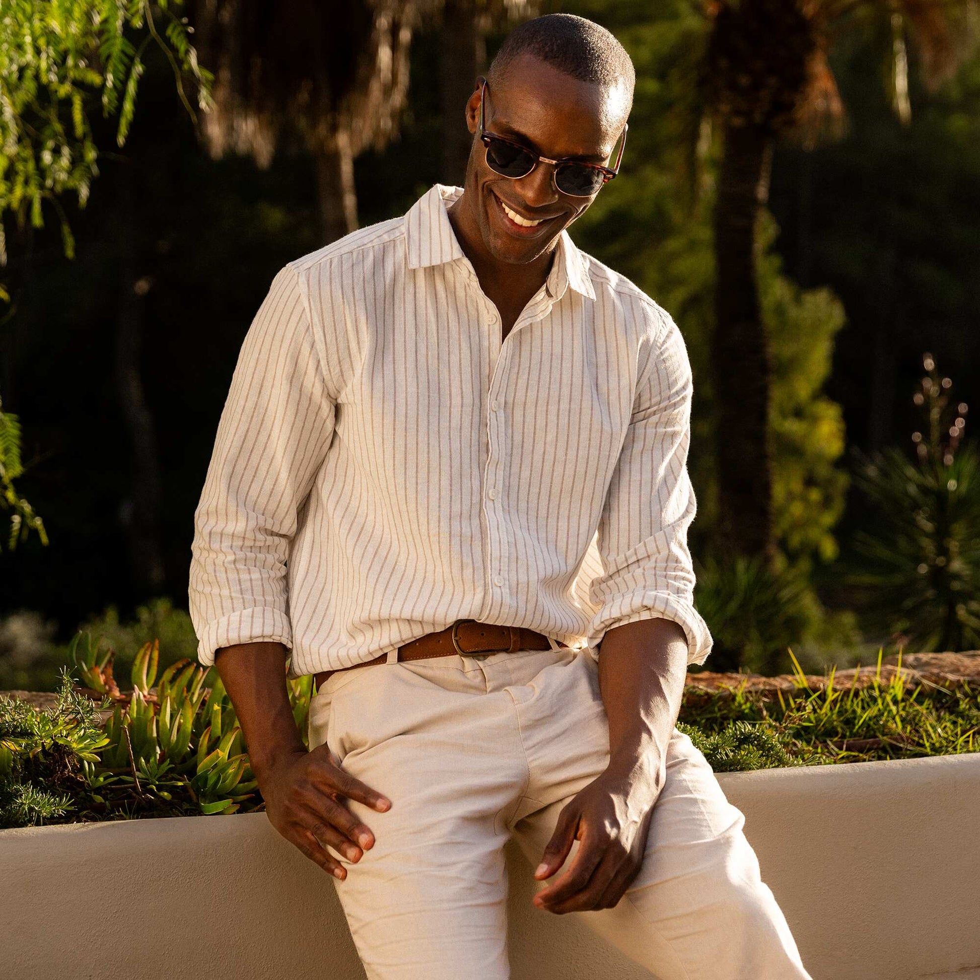 Linen Blend Shirt WHITE