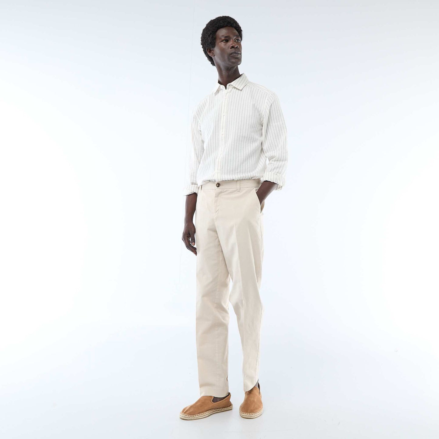 Linen Blend Shirt WHITE
