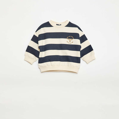 Embroidered Fleece Sweatshirt BLUE