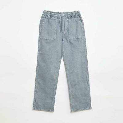 Joggers with Elasticated Waistband and Drawstring BLUE