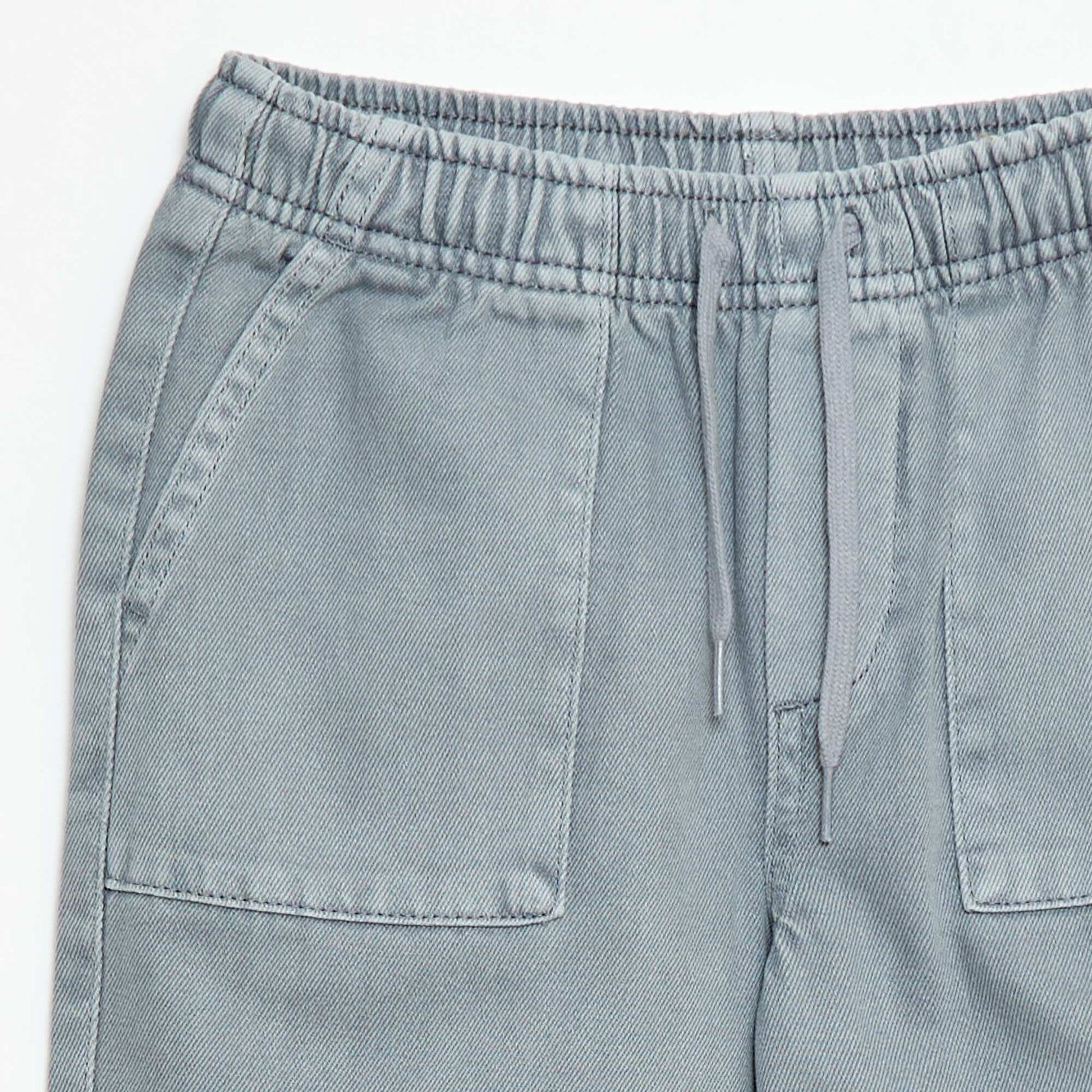 Joggers with Elasticated Waistband and Drawstring BLUE