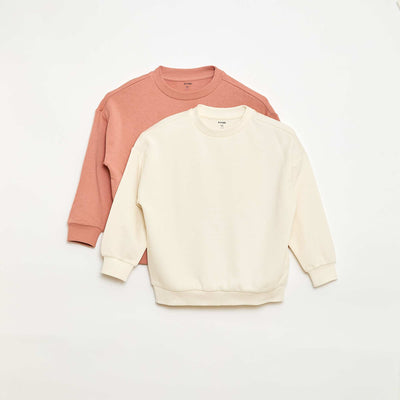 2-Pack Cotton French Terry Sweatshirts PINK