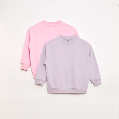 2-Pack Cotton French Terry Sweatshirts PINK