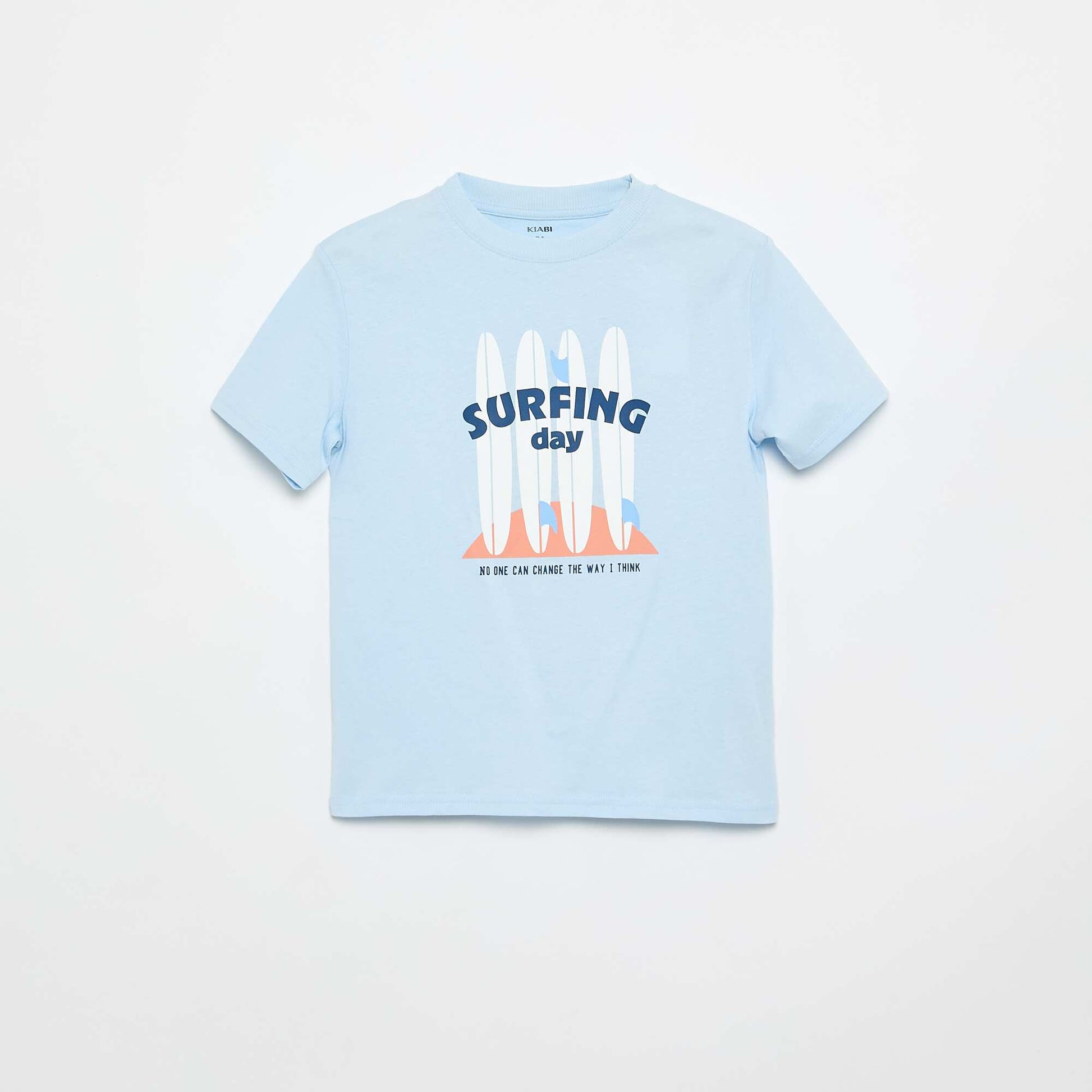 Printed Short-Sleeved T-Shirt BLUE