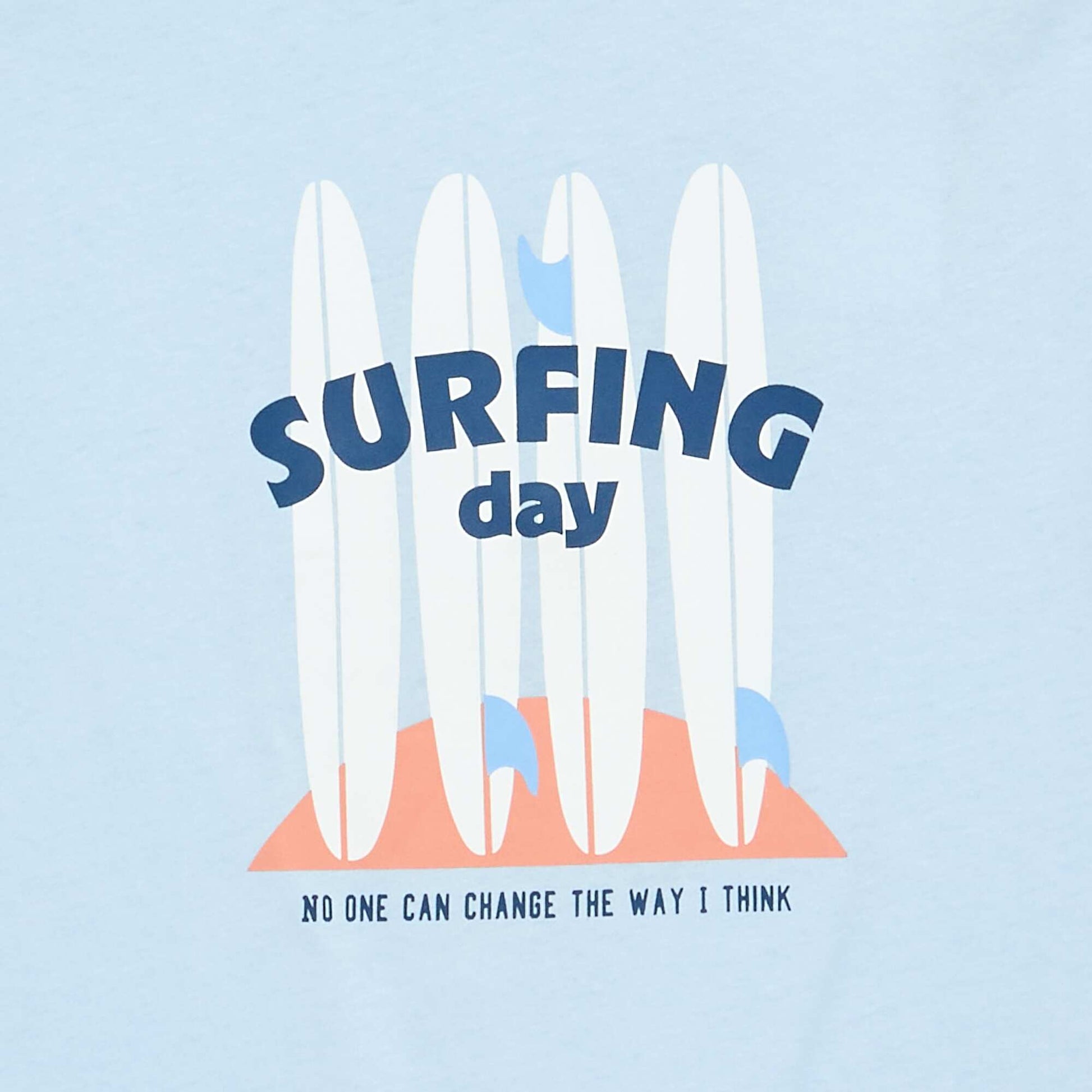 Printed Short-Sleeved T-Shirt BLUE