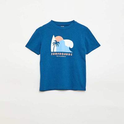 Printed Short-Sleeve T-Shirt BLUE