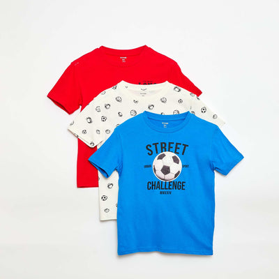 3-Pack Cotton T-Shirts BLUE