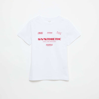 Printed Message T-Shirt WHITE