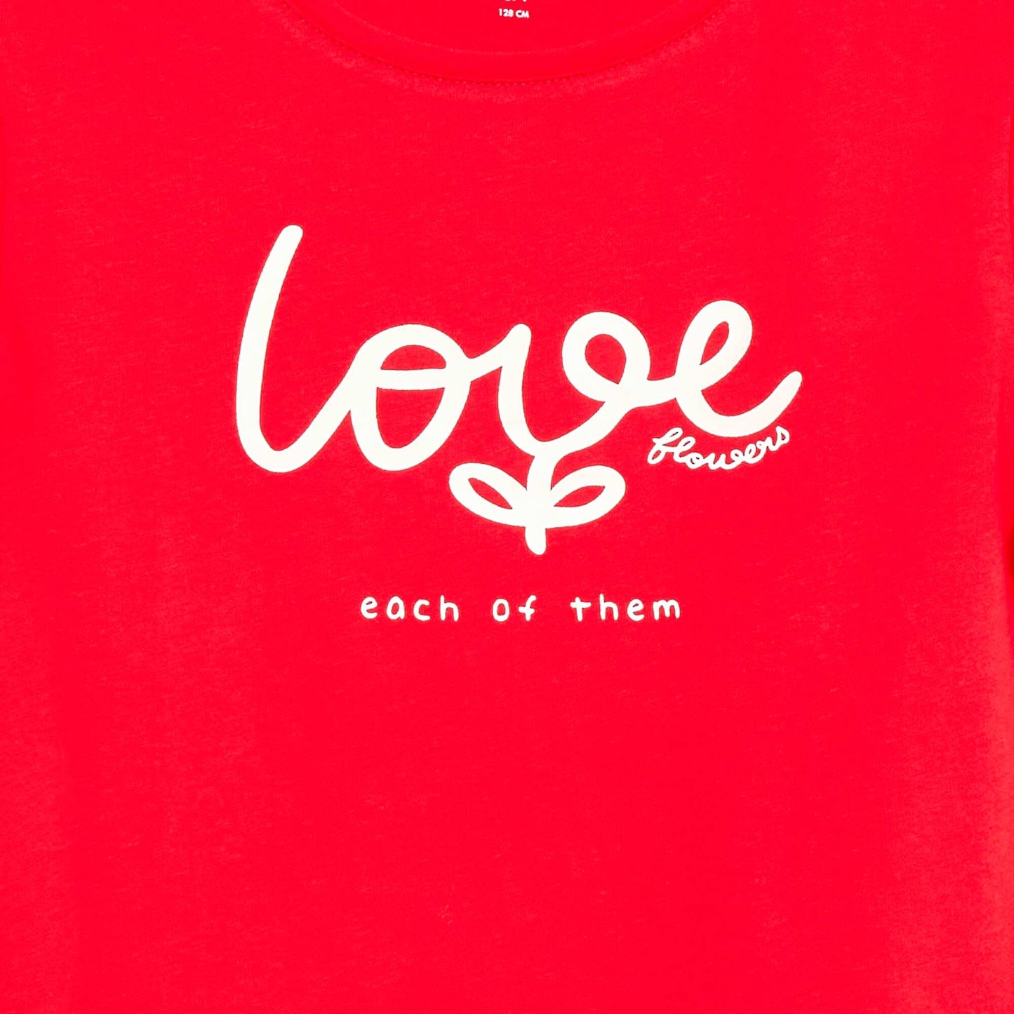 Short-Sleeved Printed Message T-Shirt RED