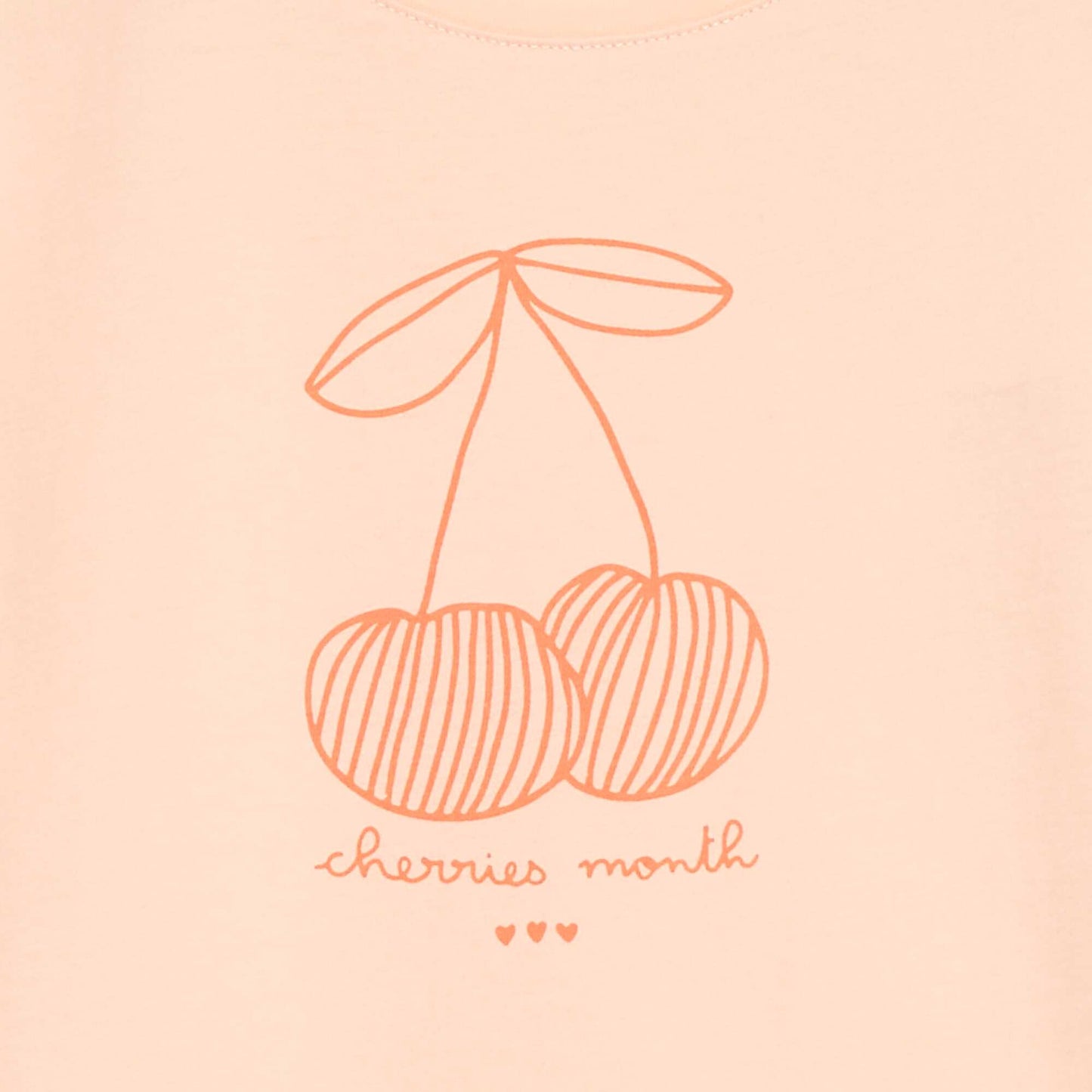 Short-Sleeved Printed Message T-Shirt ORANGE