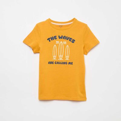 Surf Print T-shirt YELLOW
