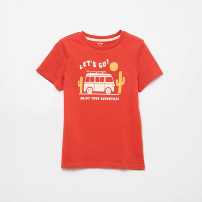 Surf Print T-shirt ORANGE