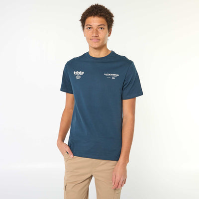 Printed Cotton T-Shirt BLUE
