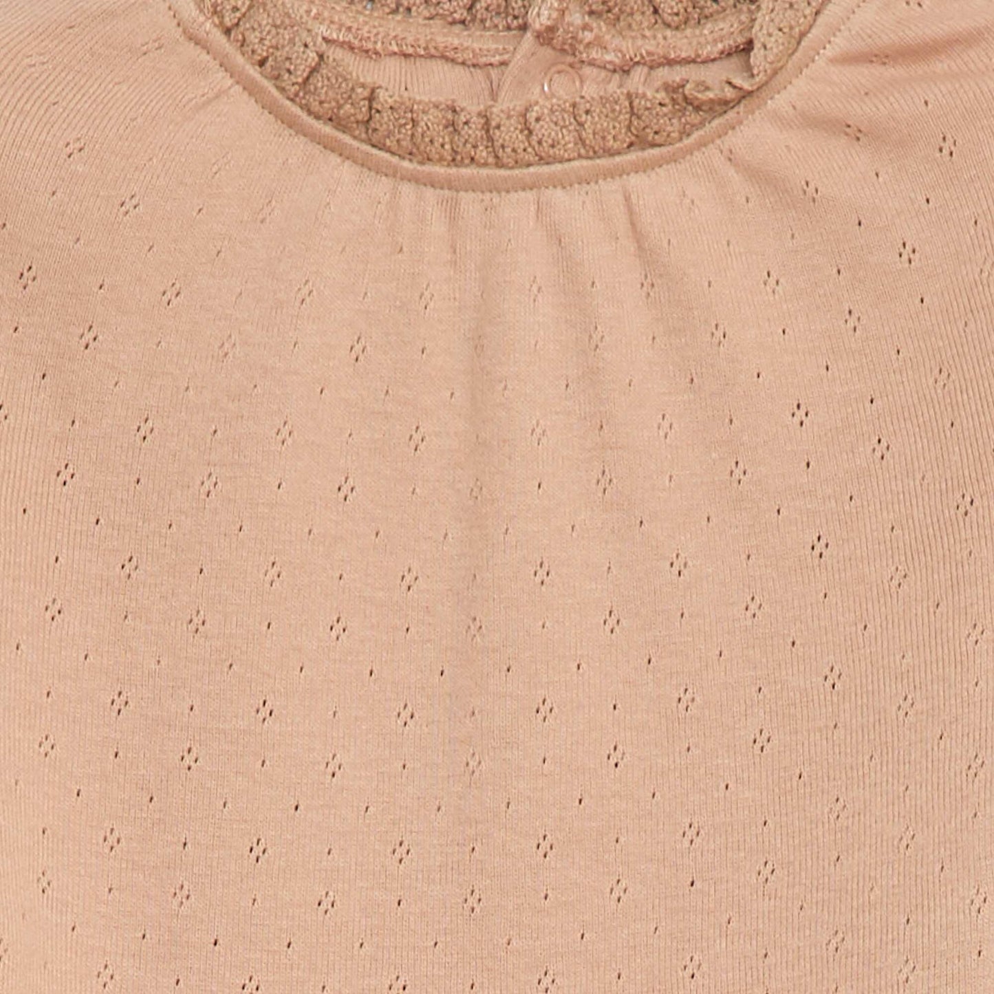 Pointelle Knit Long-Sleeve Bodysuit PINK
