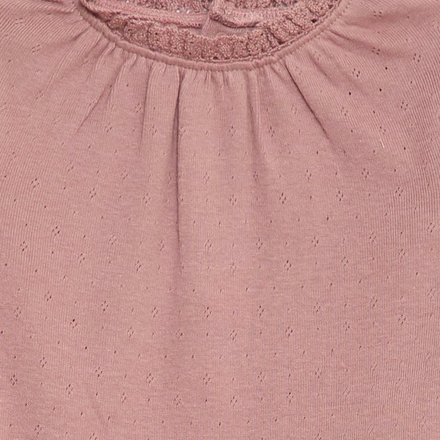 Pointelle Knit Long-Sleeve Bodysuit PINK