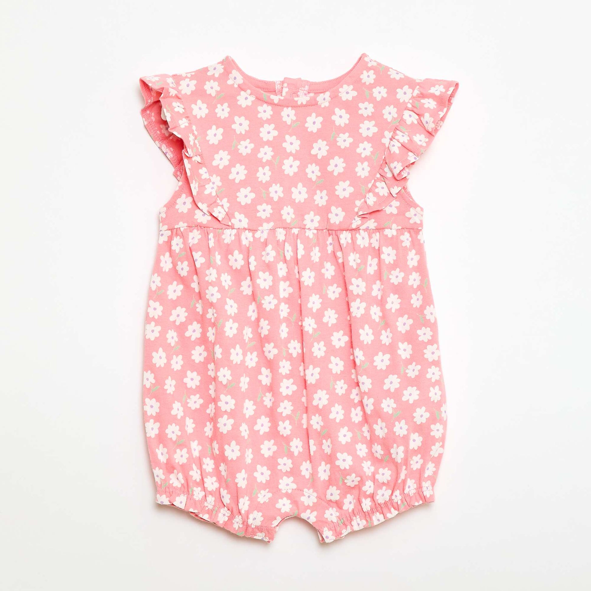 Printed Cotton Romper PINK