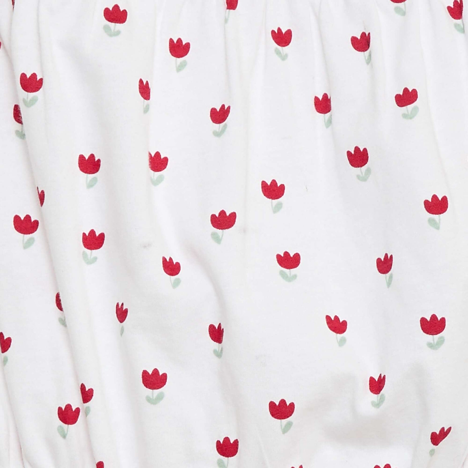 Printed Cotton Romper WHITE