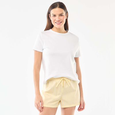 Poplin Pajama Shorts YELLOW