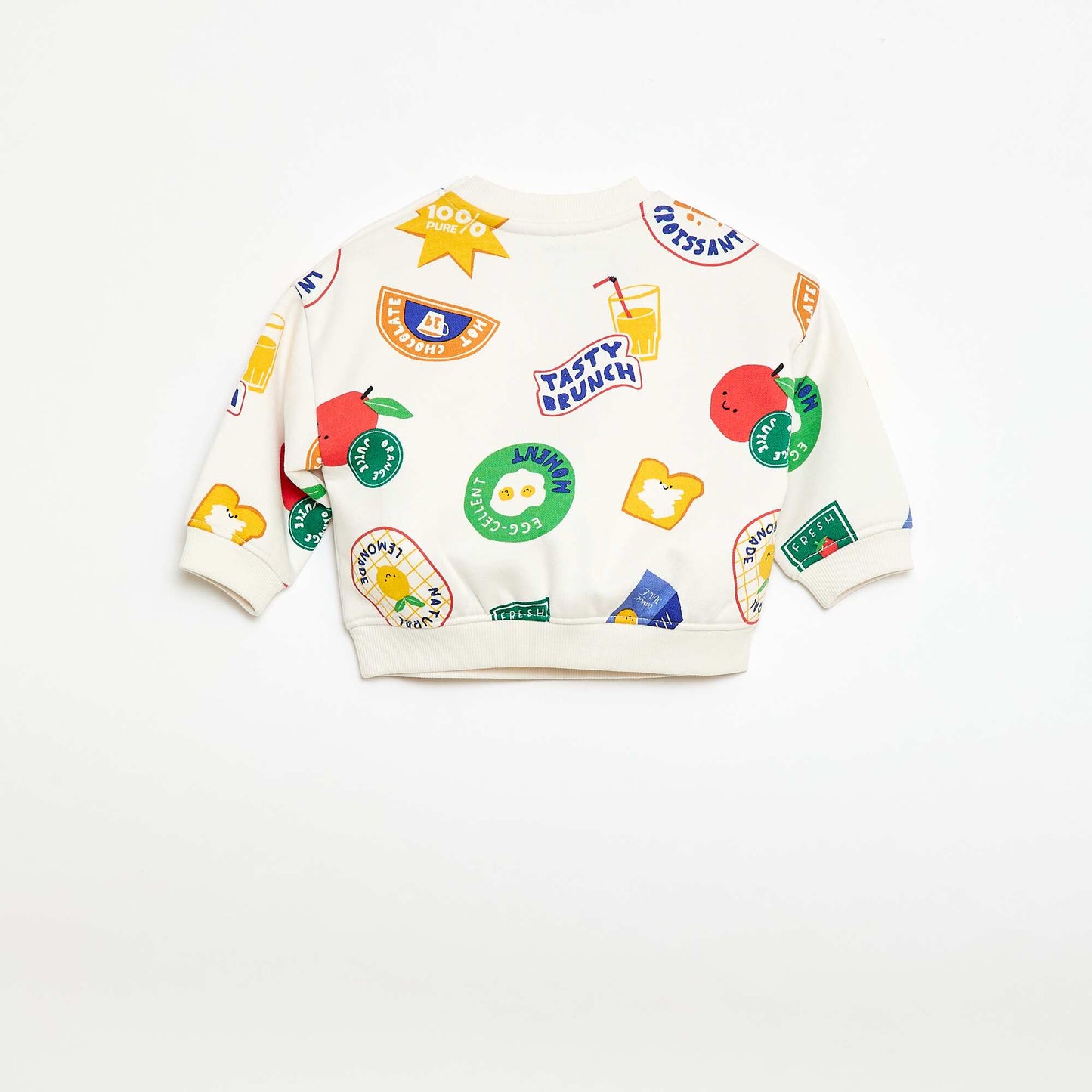 Crew Neck Sweatshirt - Grafik Edition WHITE