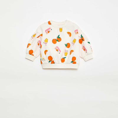 Printed Sweatshirt - Grafik Edition WHITE