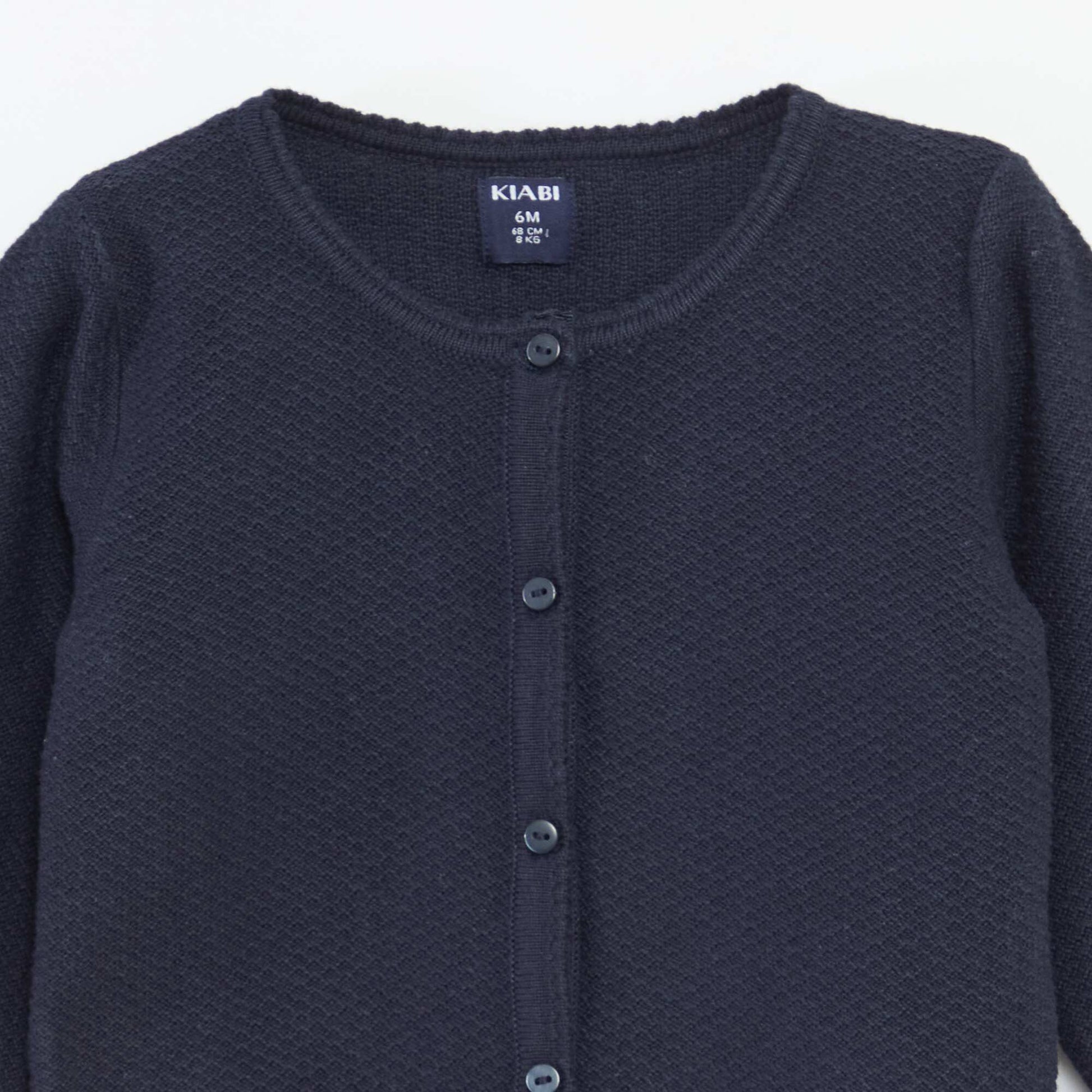 Plain Knit Cardigan BLUE