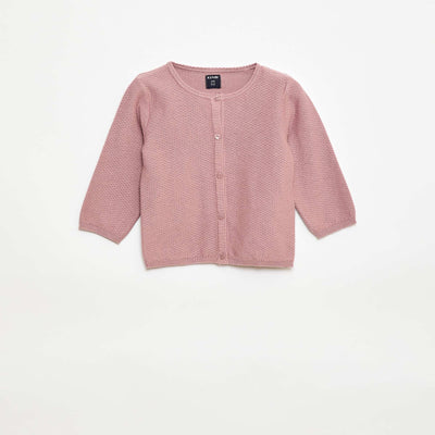 Plain Knit Cardigan PINK