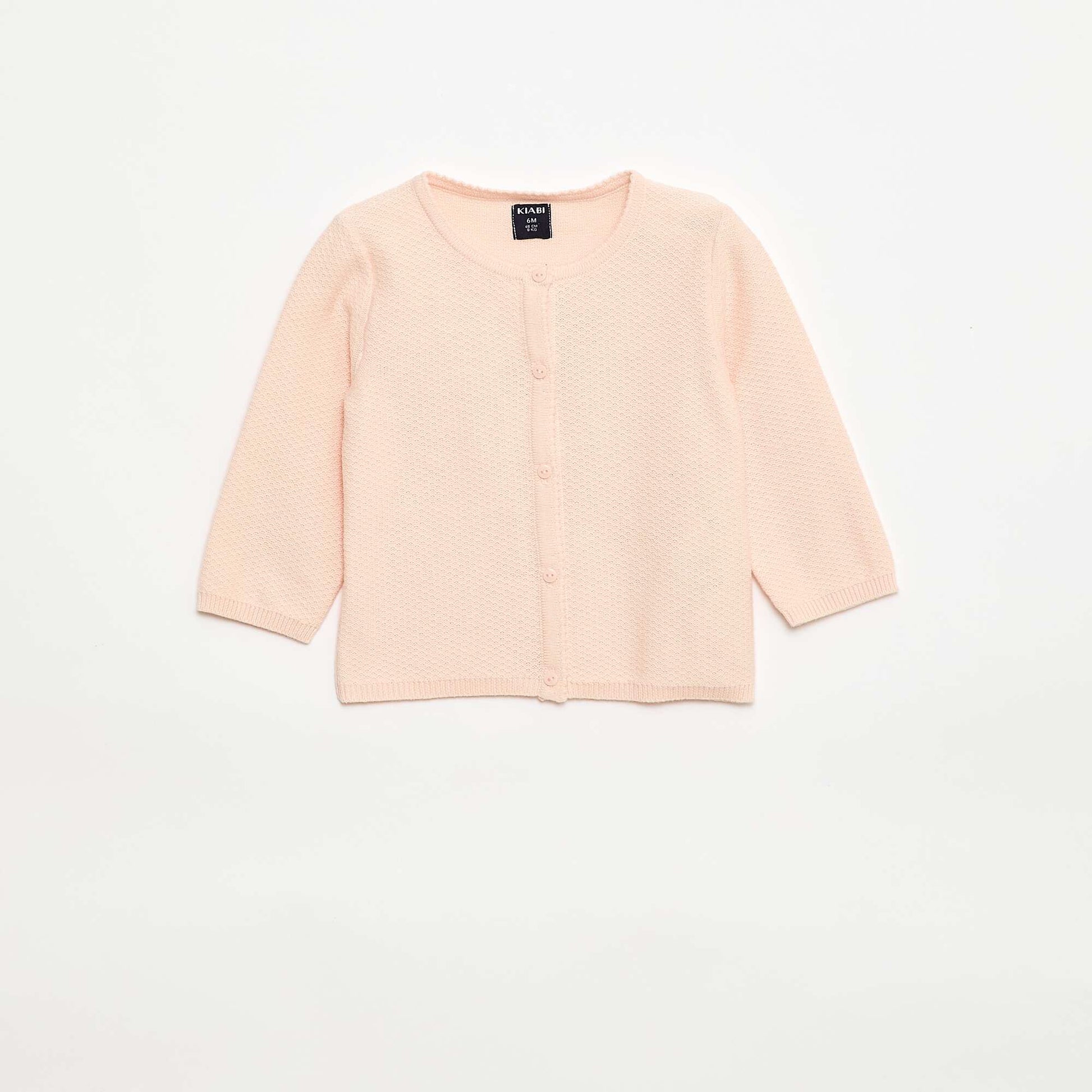 Plain Knit Cardigan PINK