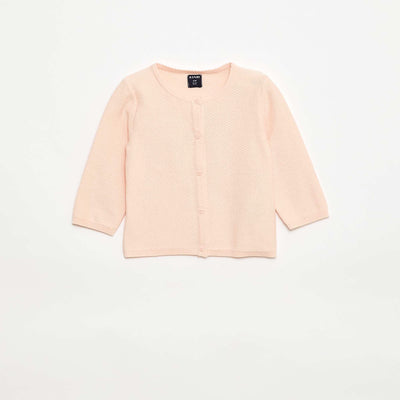 Plain Knit Cardigan PINK