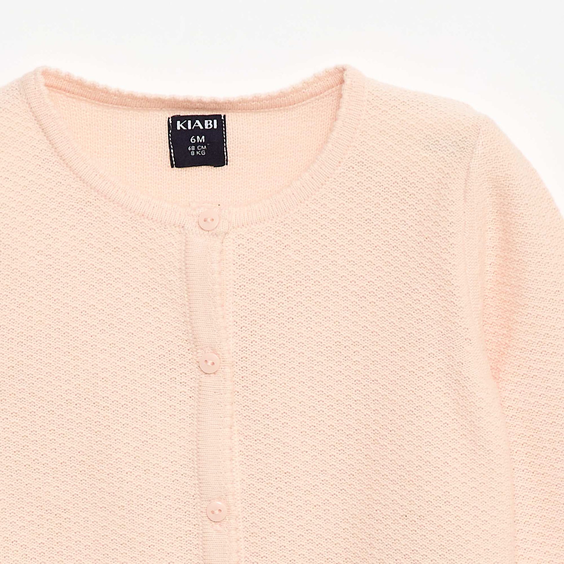 Plain Knit Cardigan PINK