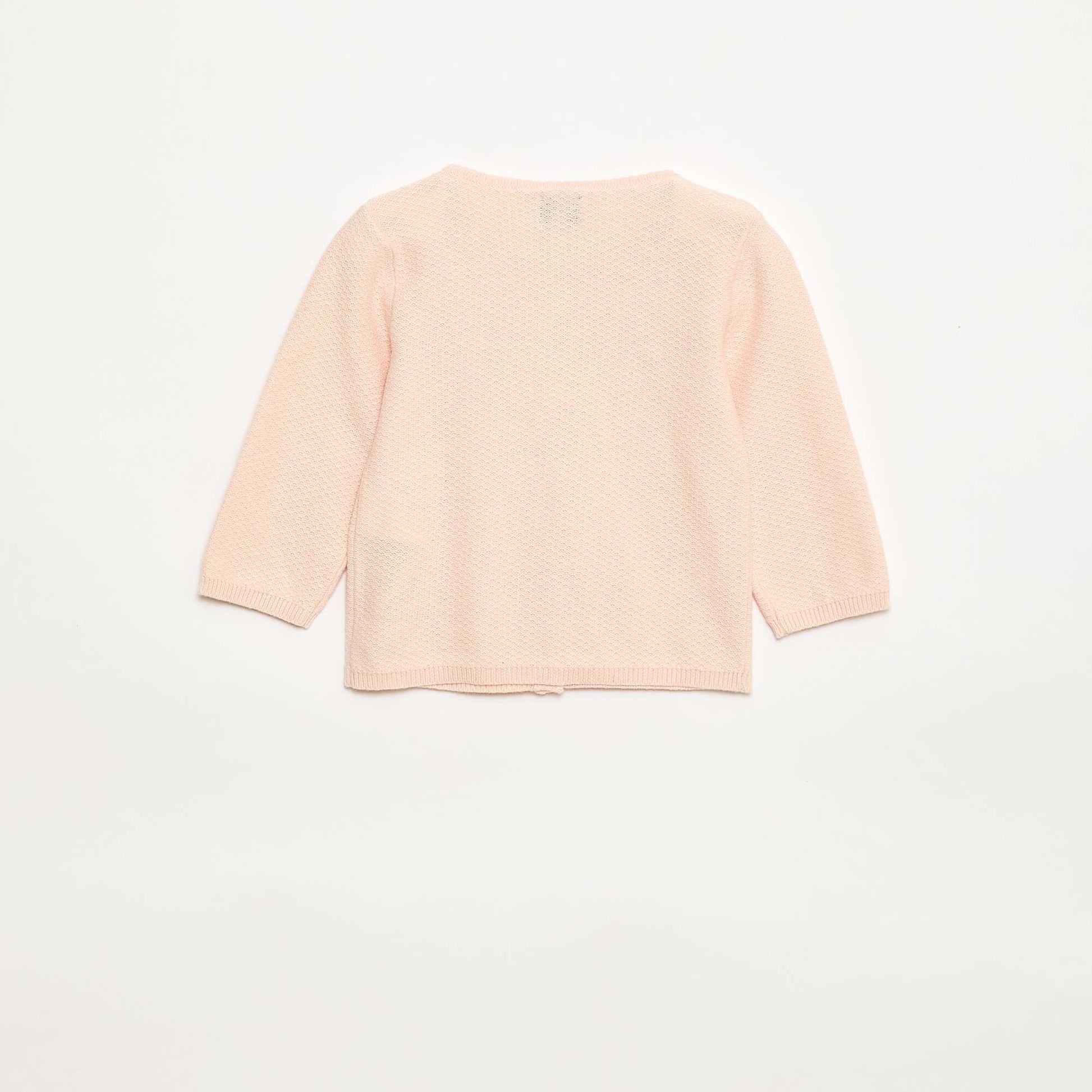 Plain Knit Cardigan PINK
