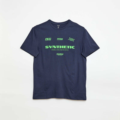 Printed Short-Sleeved T-shirt BLUE