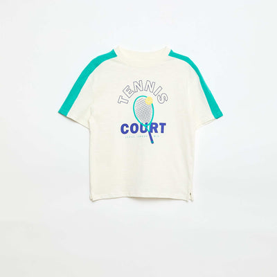 Sport Print T-Shirt WHITE