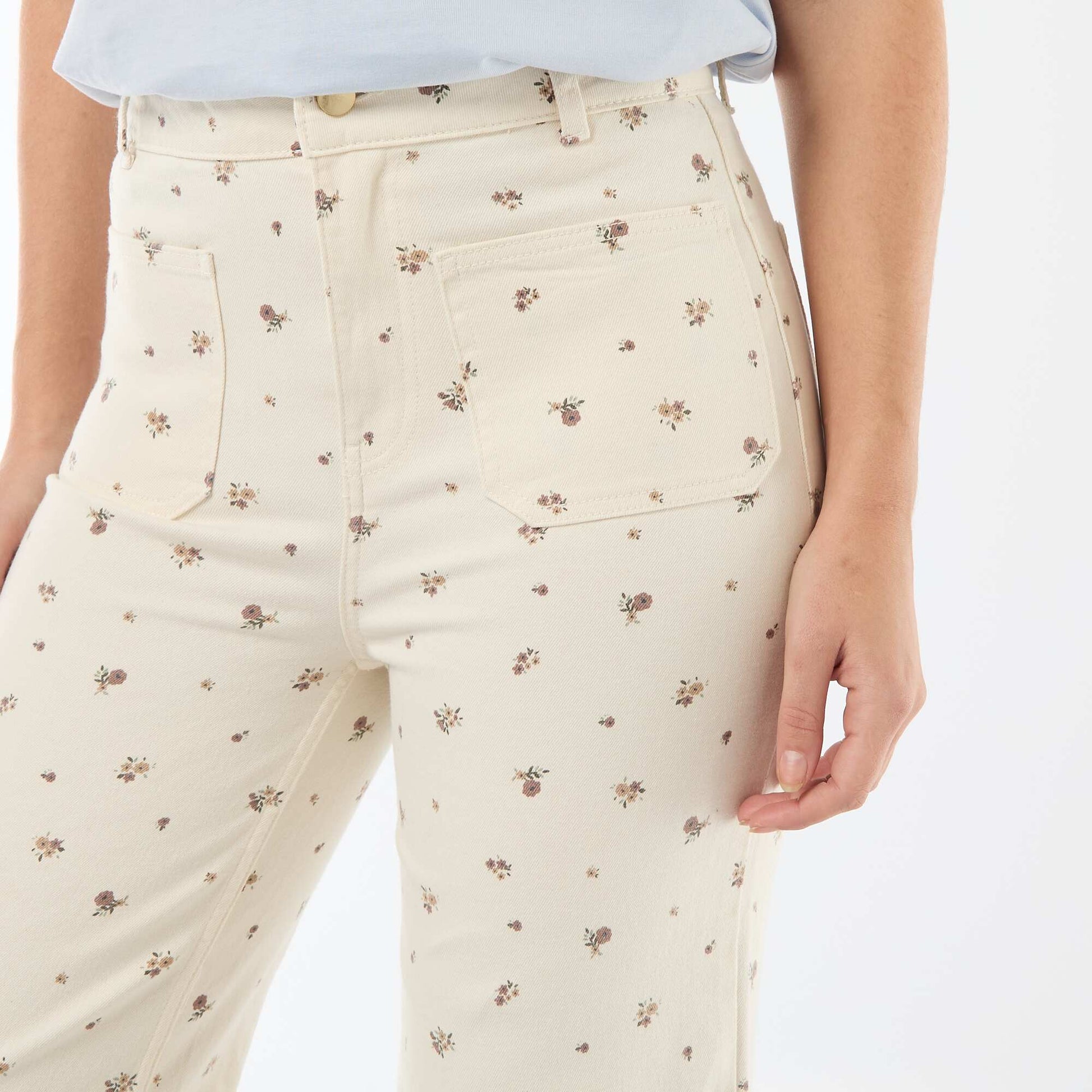 Colored wide-leg trousers WHITE