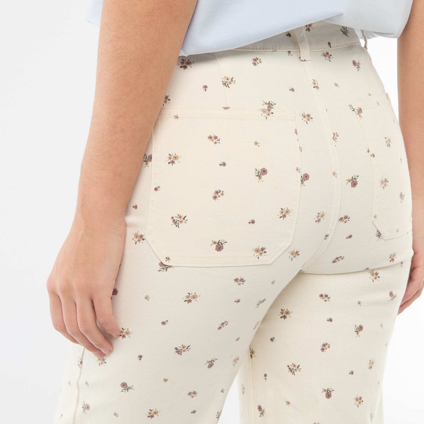 Colored wide-leg trousers WHITE