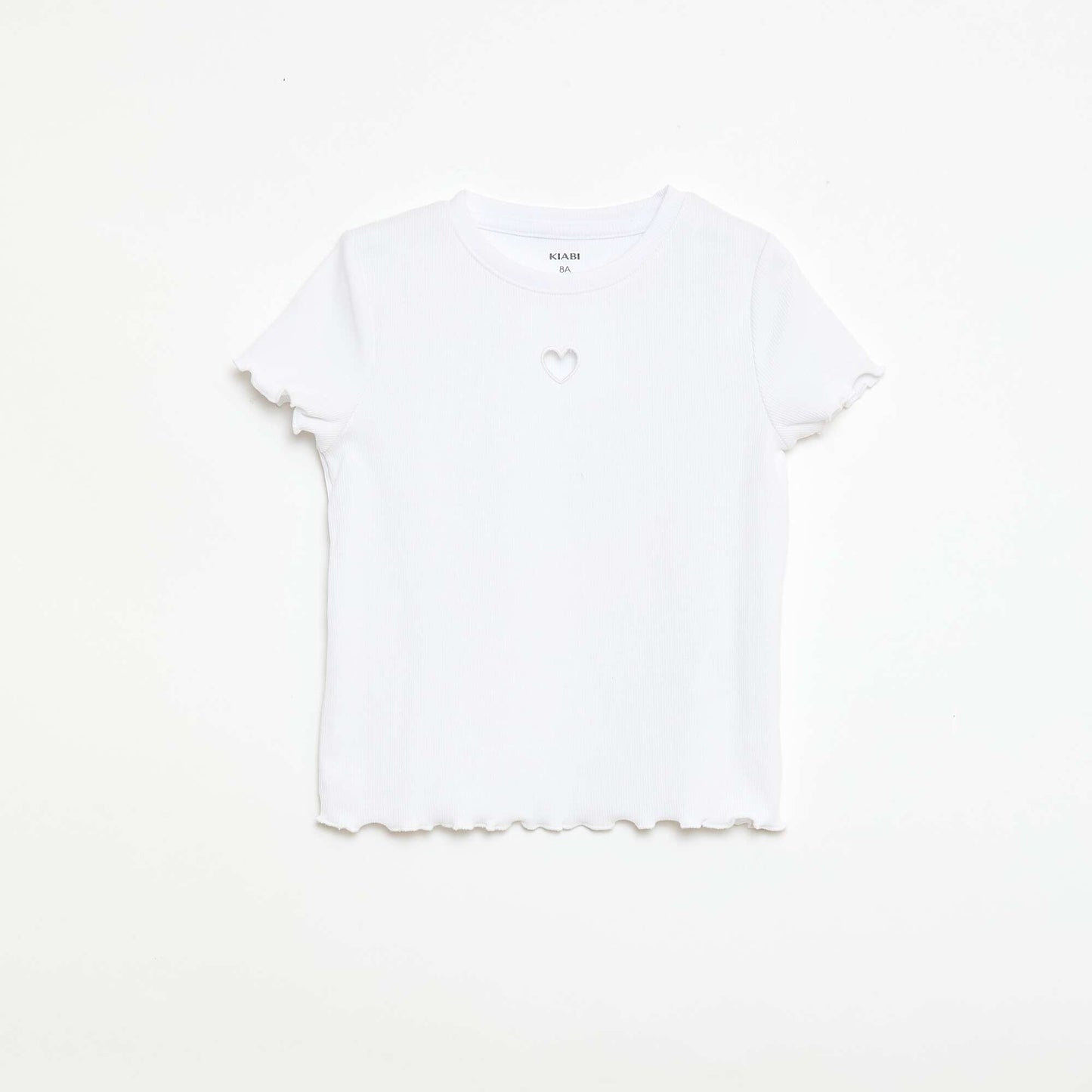 Short-Sleeved T-Shirt with Openwork Detail WHITE