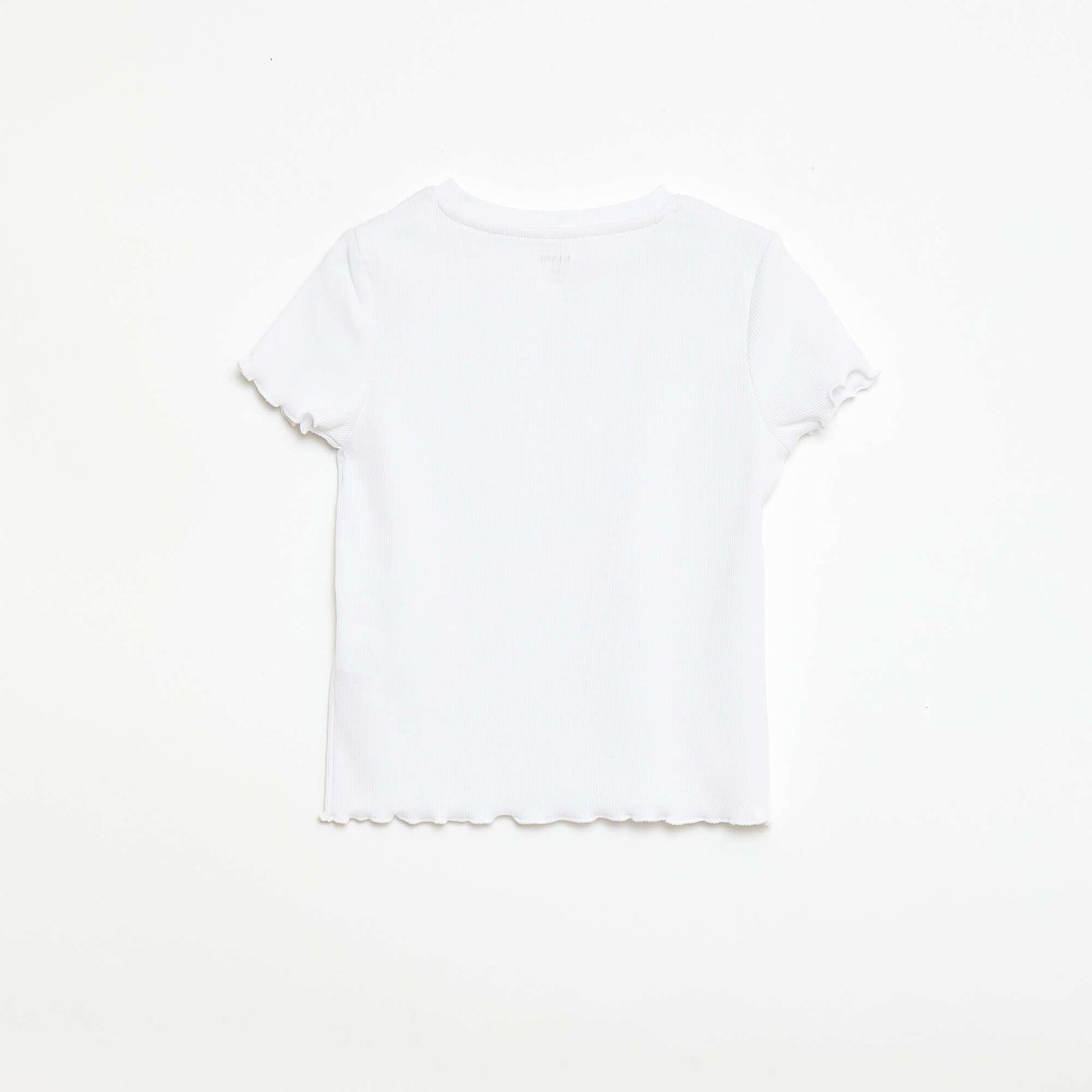 Short-Sleeved T-Shirt with Openwork Detail WHITE