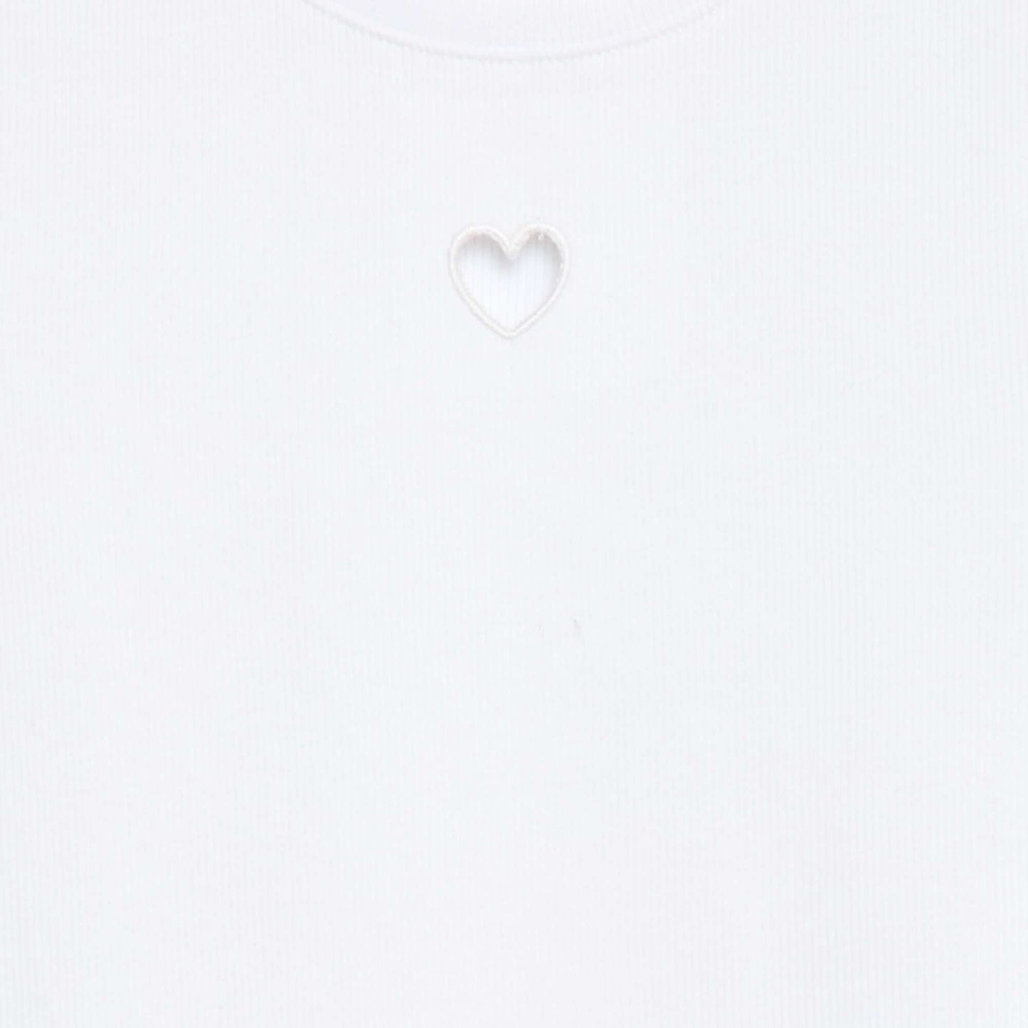 Short-Sleeved T-Shirt with Openwork Detail WHITE