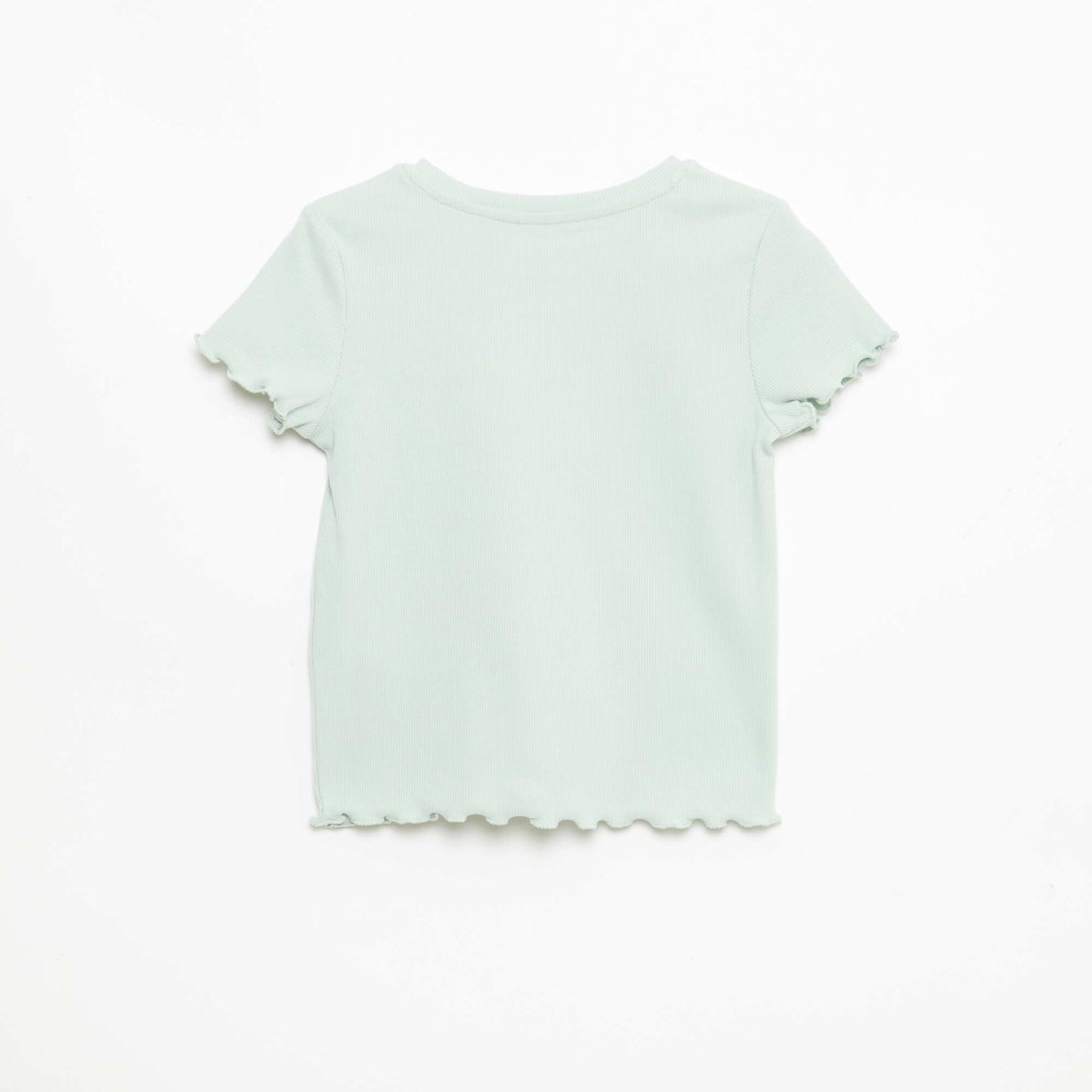 Short-Sleeved T-Shirt with Openwork Detail GREEN