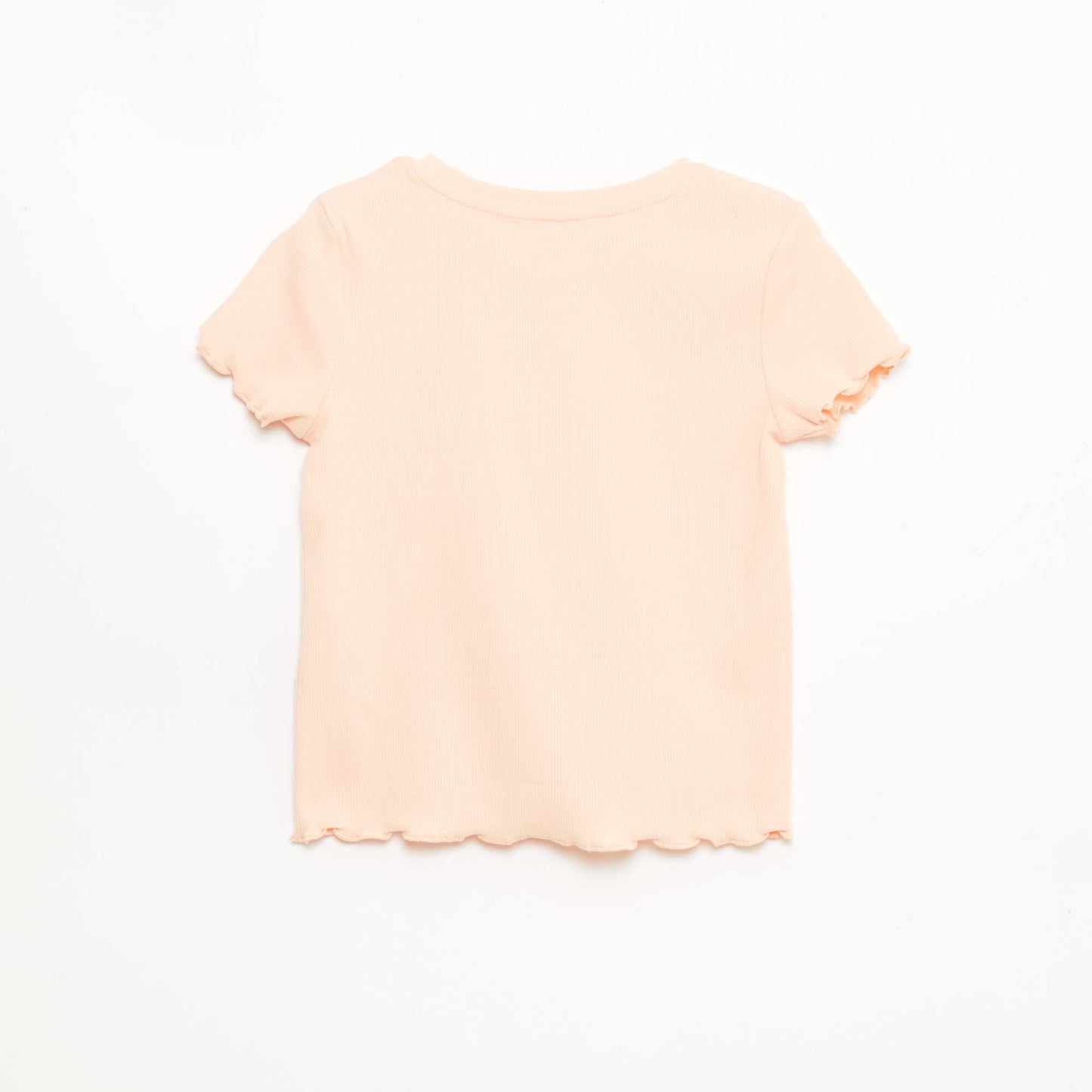 Short-Sleeved T-Shirt with Openwork Detail ORANGE