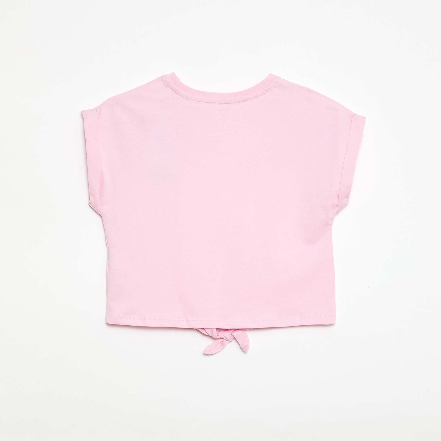 T-shirt with waist tie PINK