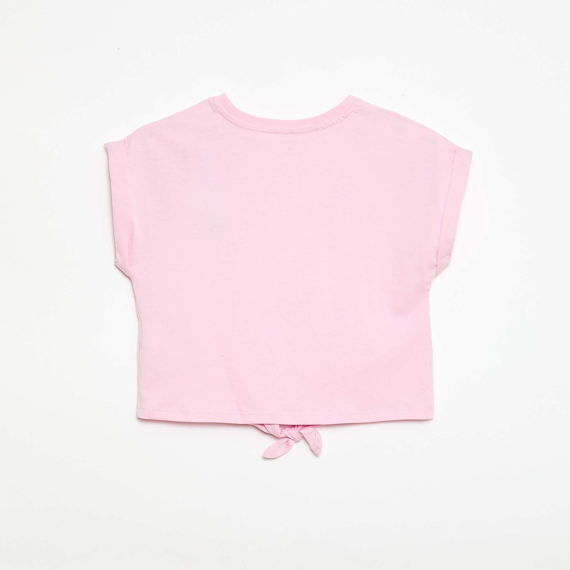T-shirt with waist tie PINK