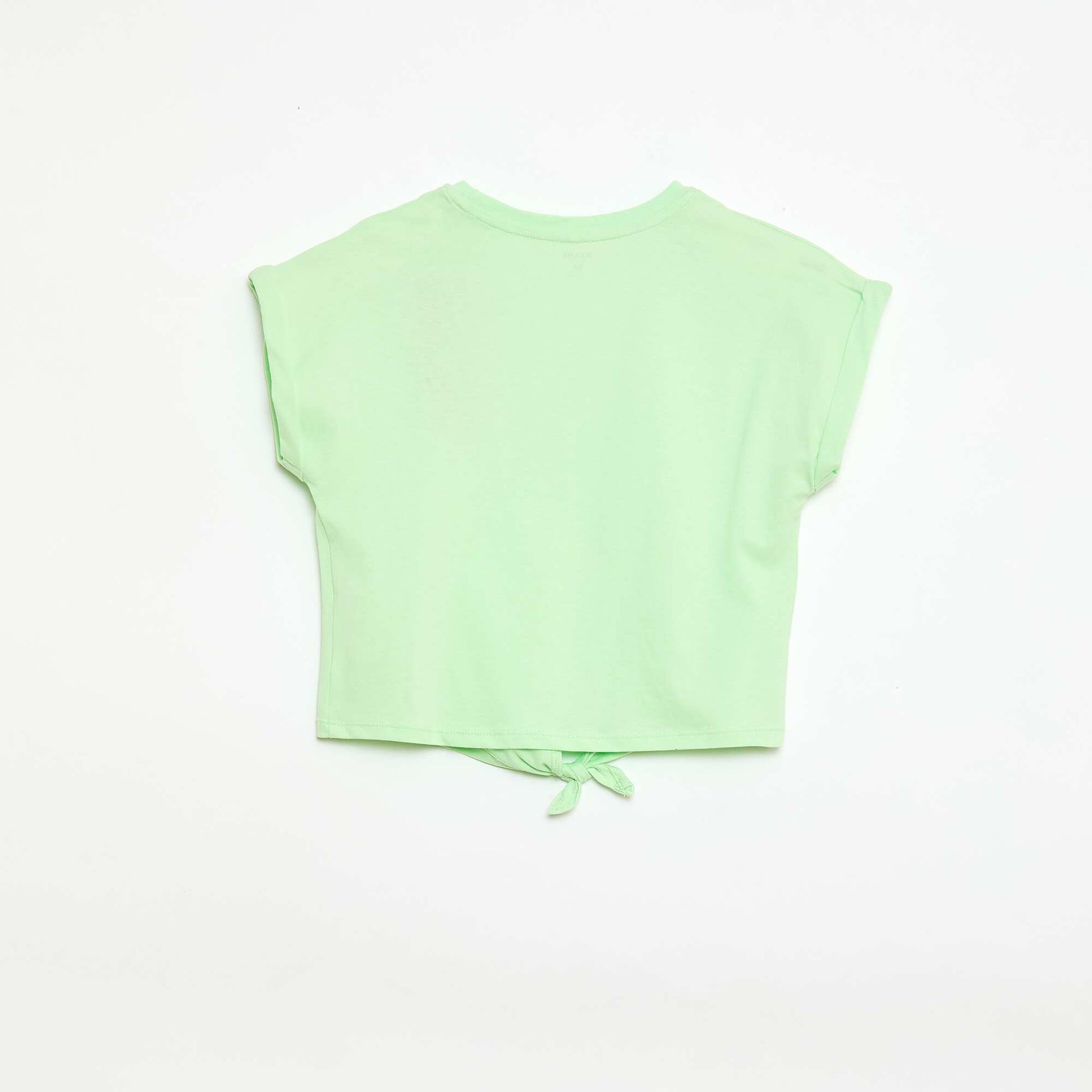 T-shirt with waist tie GREEN