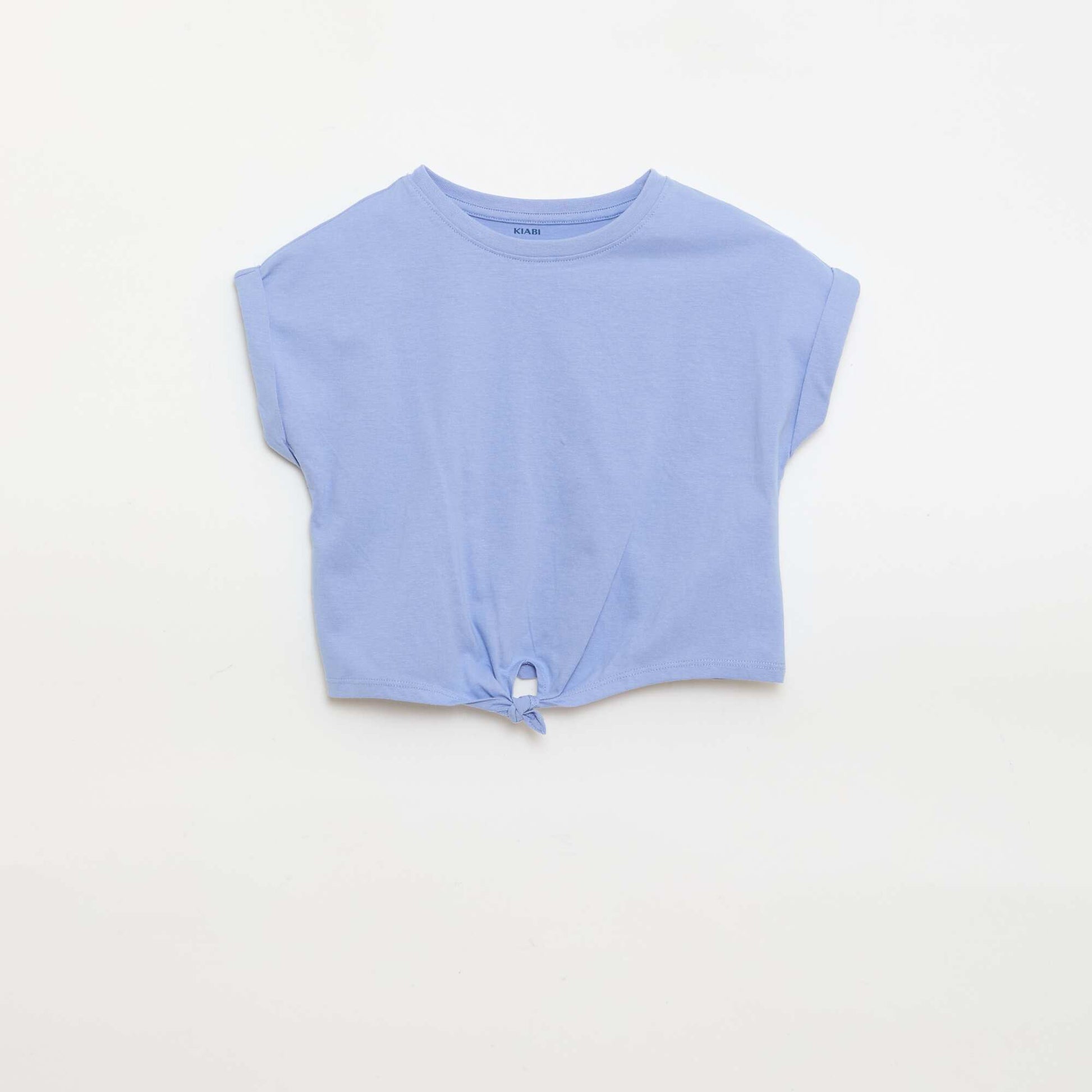 T-shirt with waist tie BLUE