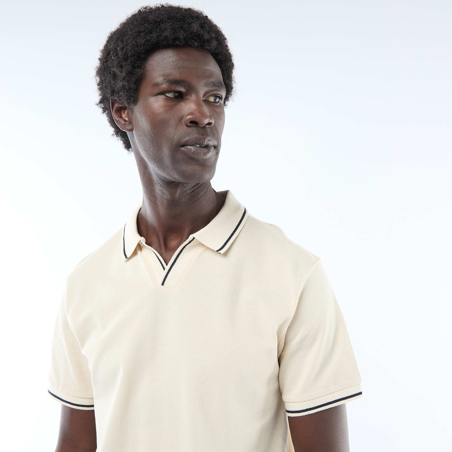 Short-Sleeve Cotton Piqué Polo Shirt WHITE