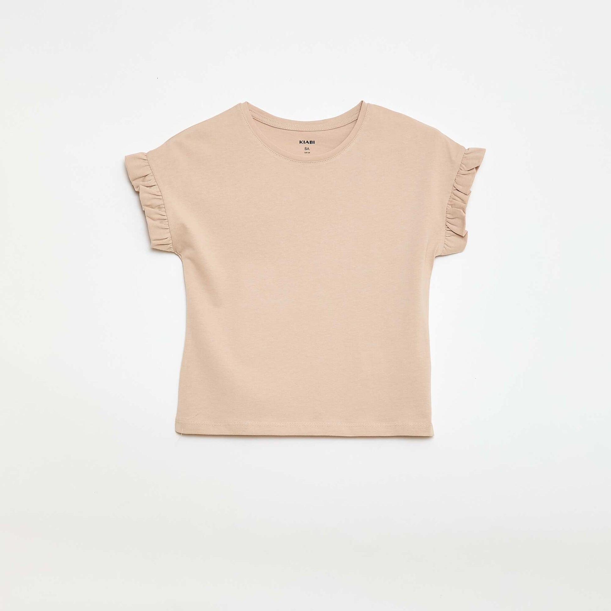 Flutter Sleeve T-shirt BEIGE