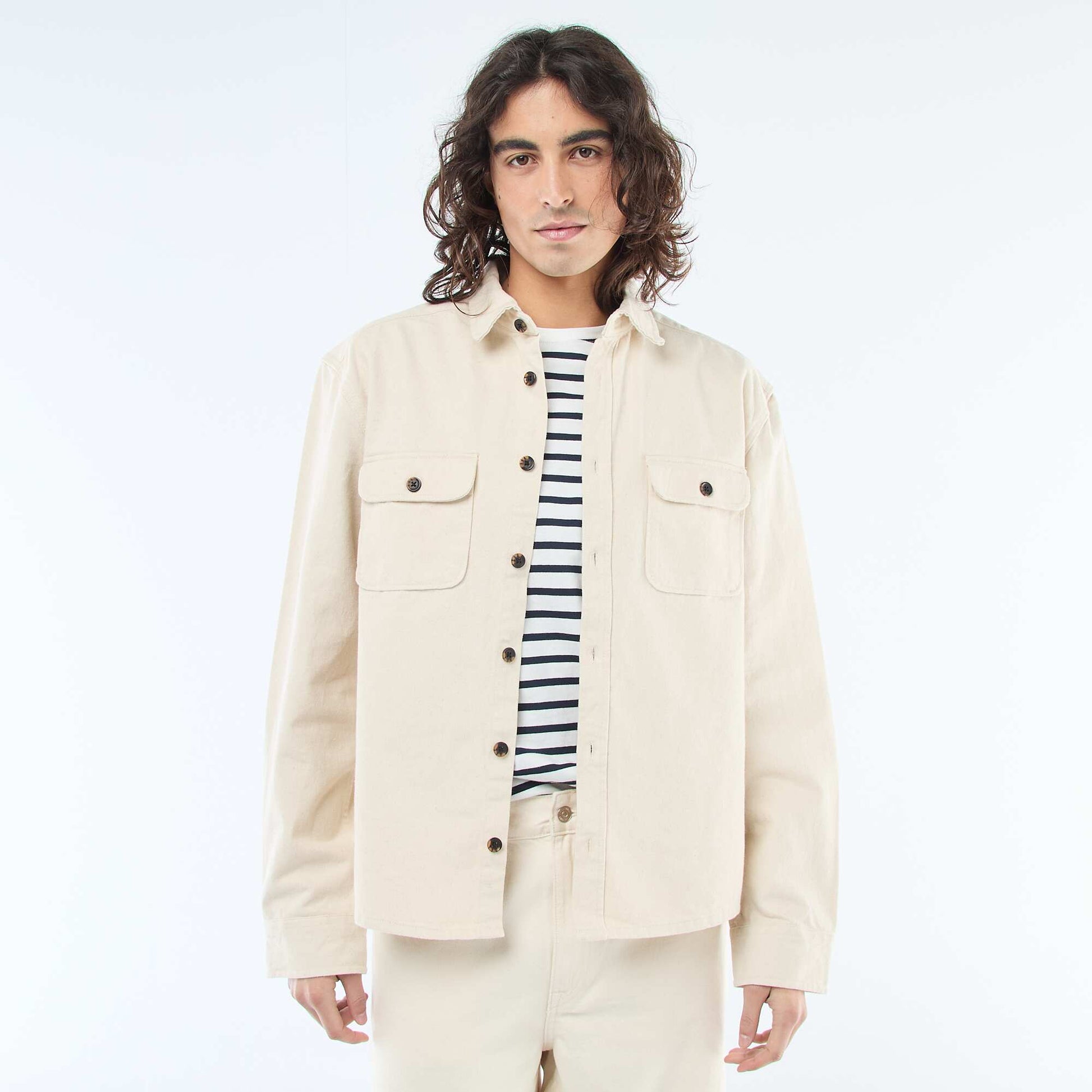 Cotton Overshirt WHITE